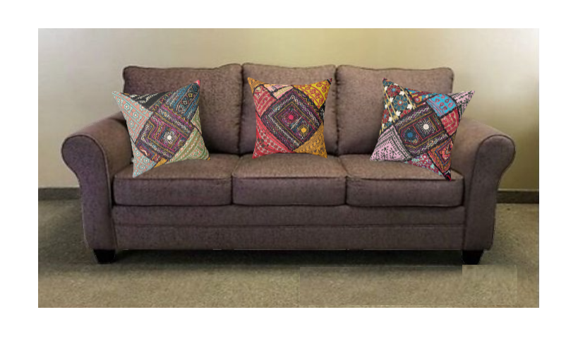 Embroidery Handmade Sofa Cushion Set of 3