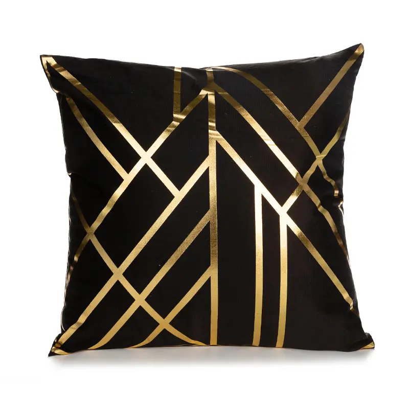 Golden Matrix Black Sofa Cushion Cover
